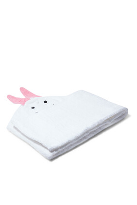 منشفة بغطاء للرأس بتصميم أرنب